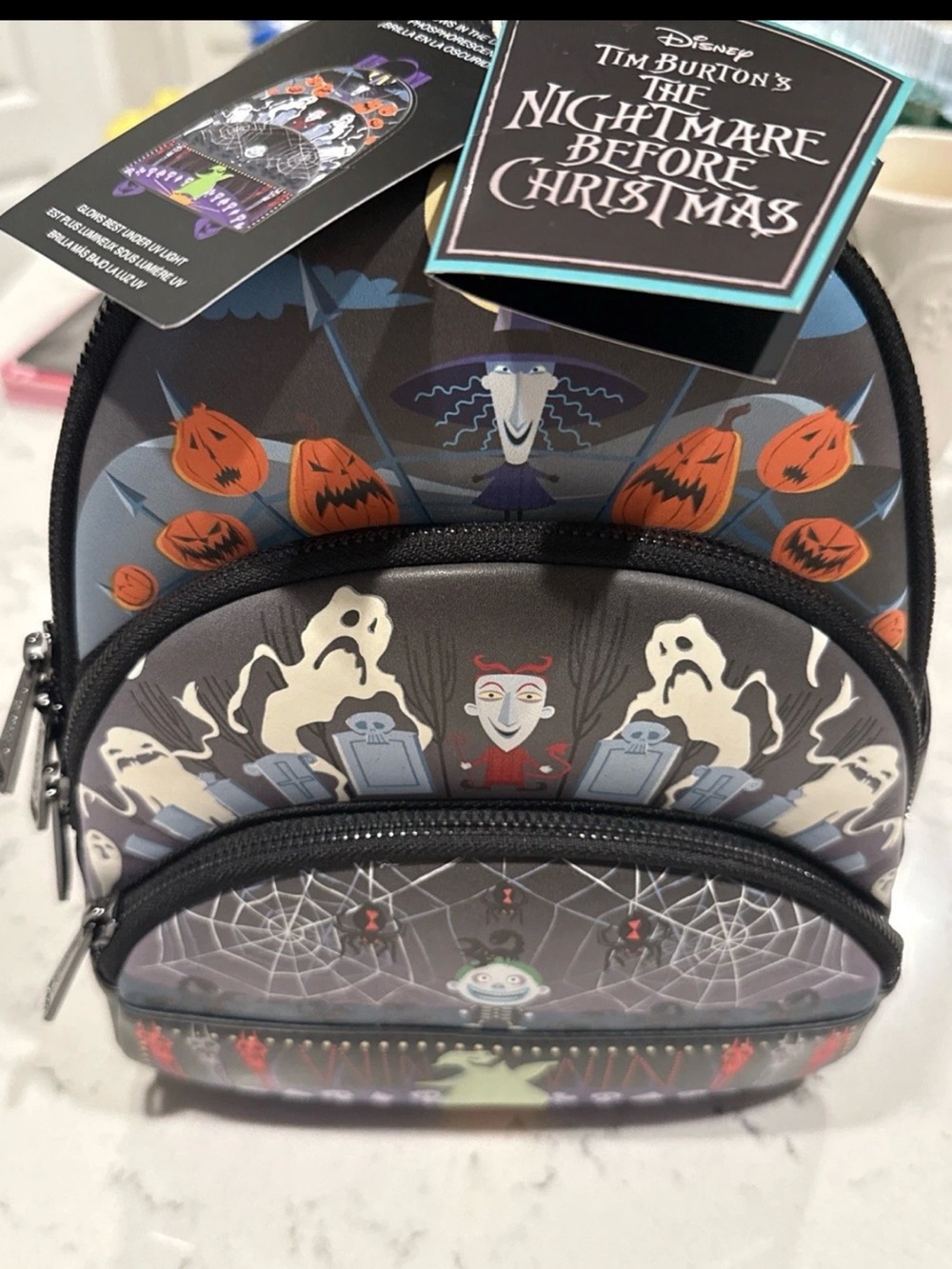 Disney The Nightmare Before Christmas Mini Backpack - Black & Purple Accents